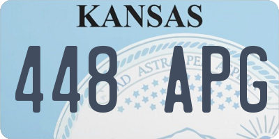 KS license plate 448APG