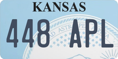 KS license plate 448APL