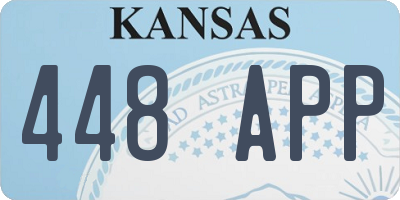 KS license plate 448APP
