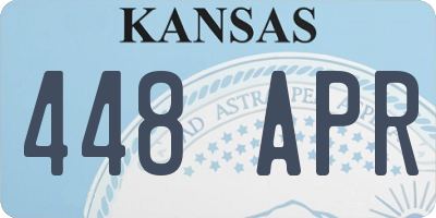 KS license plate 448APR