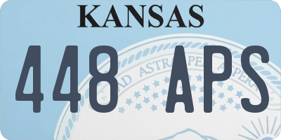 KS license plate 448APS