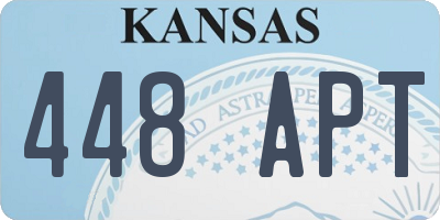 KS license plate 448APT