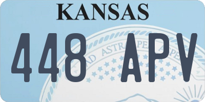 KS license plate 448APV