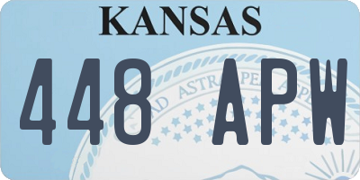 KS license plate 448APW