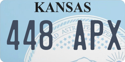 KS license plate 448APX