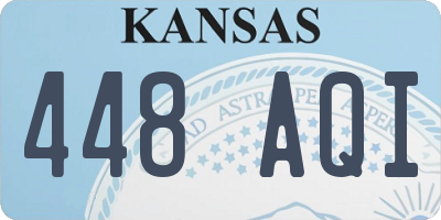 KS license plate 448AQI