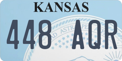 KS license plate 448AQR