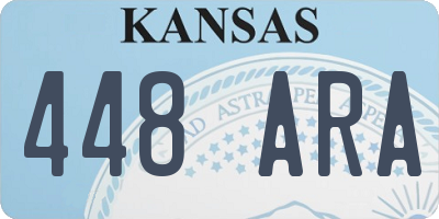 KS license plate 448ARA