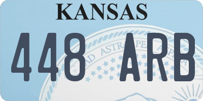 KS license plate 448ARB