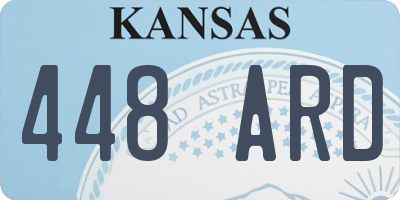 KS license plate 448ARD