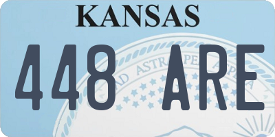 KS license plate 448ARE