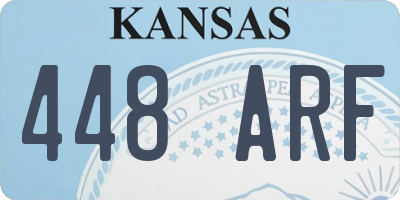 KS license plate 448ARF