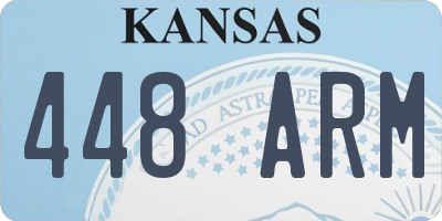 KS license plate 448ARM