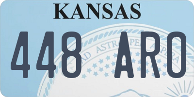 KS license plate 448ARO