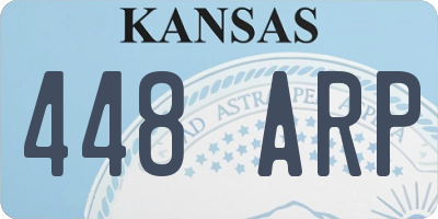 KS license plate 448ARP