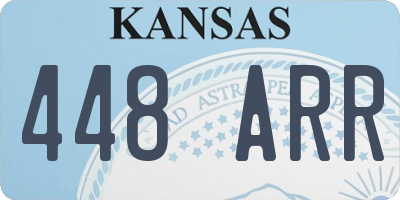 KS license plate 448ARR
