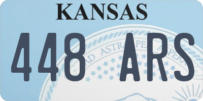 KS license plate 448ARS