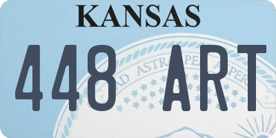 KS license plate 448ART