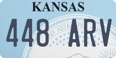 KS license plate 448ARV