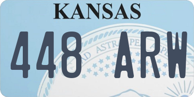 KS license plate 448ARW