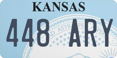 KS license plate 448ARY