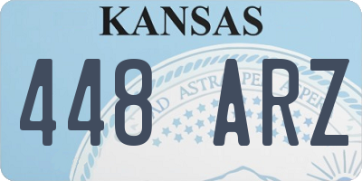 KS license plate 448ARZ