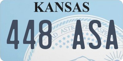 KS license plate 448ASA