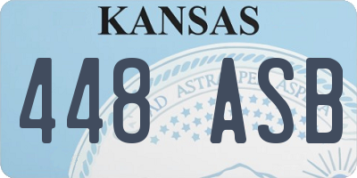 KS license plate 448ASB