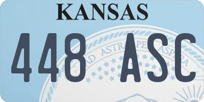 KS license plate 448ASC
