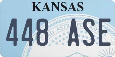 KS license plate 448ASE