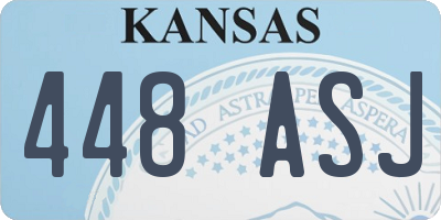 KS license plate 448ASJ