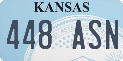 KS license plate 448ASN