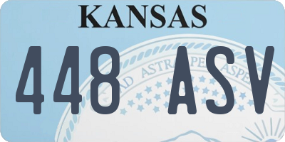 KS license plate 448ASV