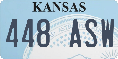 KS license plate 448ASW