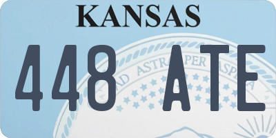 KS license plate 448ATE