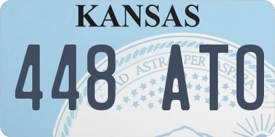 KS license plate 448ATO