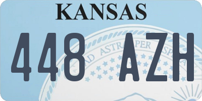 KS license plate 448AZH