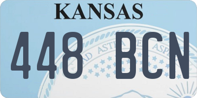 KS license plate 448BCN