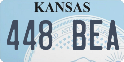KS license plate 448BEA