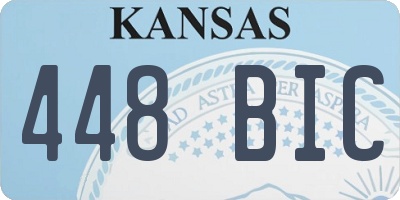 KS license plate 448BIC