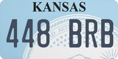 KS license plate 448BRB