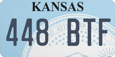 KS license plate 448BTF