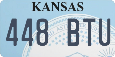 KS license plate 448BTU