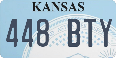 KS license plate 448BTY