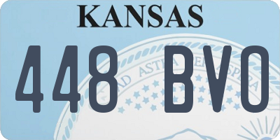 KS license plate 448BVO
