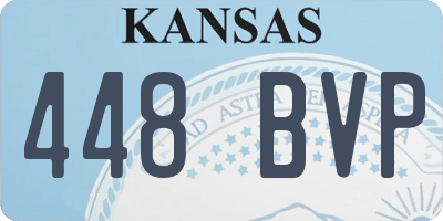 KS license plate 448BVP