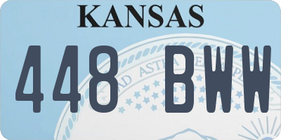 KS license plate 448BWW