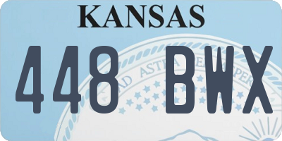 KS license plate 448BWX
