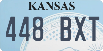 KS license plate 448BXT