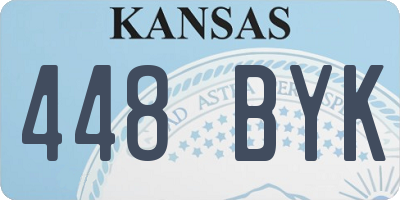 KS license plate 448BYK